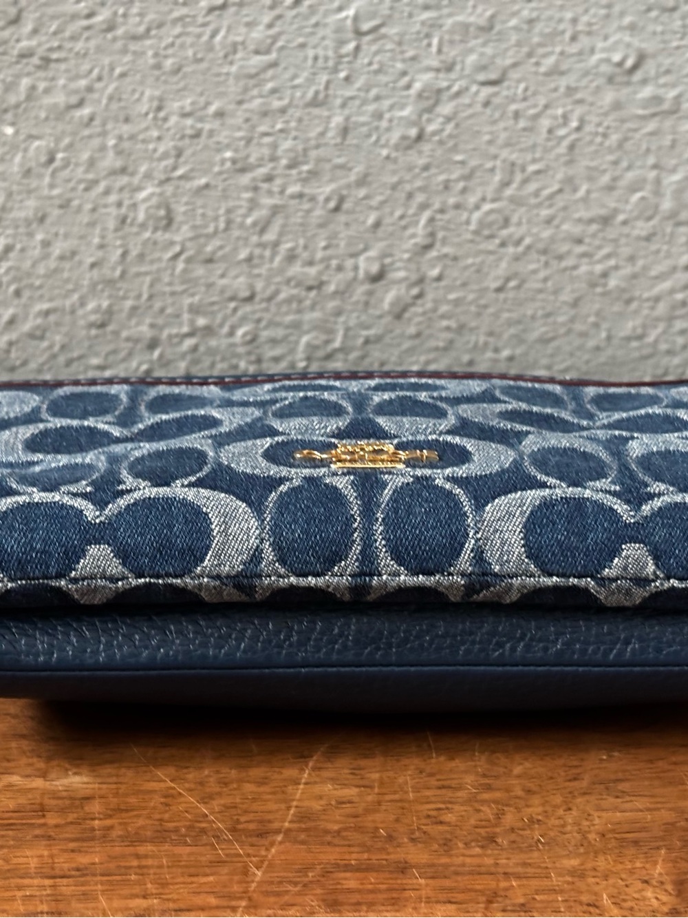 Coach Double Zip Wallet in Signature Denim - Picture 7 of 12
